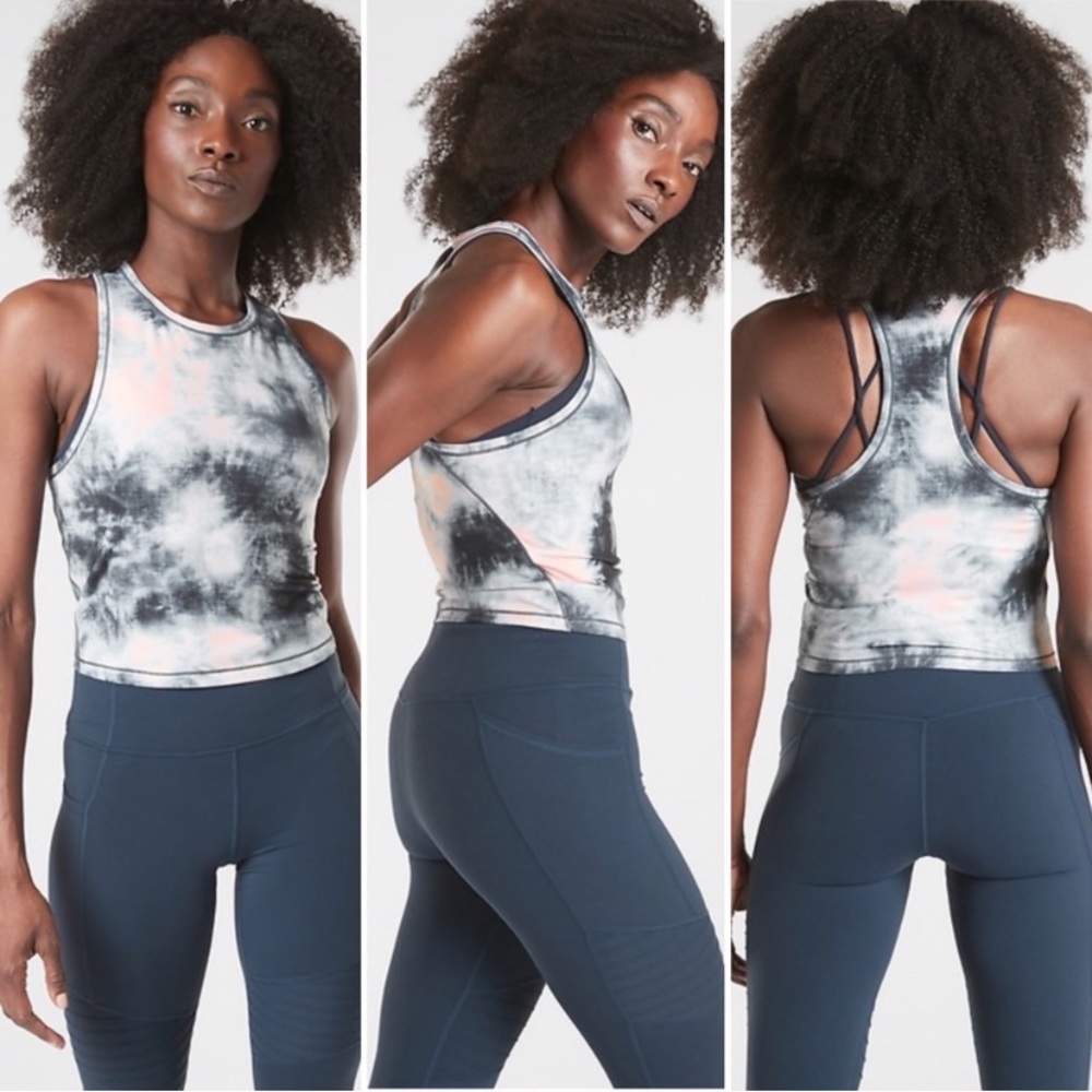 Athleta Shanti Crop Ice Dye Tank
